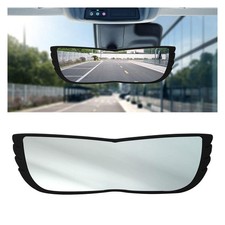 Car Wide-Angle Rearview Mirror, Thickened Anti-glare Black 11.29 x 2.96 inches
