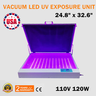 Tabletop Precise 24.8 x 32.6in 120W Vacuum LED UV Exposure Unit Screen Printing