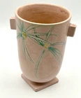 VINTAGE ROSEVILLE ART POTTERY 'DAWN' PINK/GREEN VASE - CA;1937 #826-6"  - XLNT
