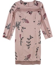 Alfani Womens Illusion Lace Shift Dress