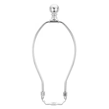 1 Set 8.5 Inch Lamp Harp Kit with Finial Lamp Shade Bracket Holder Chrome