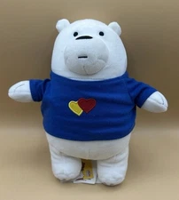 Cartoon Network We Bare Bears Ice Bear in Blue Shirt 9" Plush by Miniso
