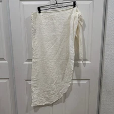 Zara Home Linen Blend Sarong Skirt Asymmetric Hem Small Medium Cream
