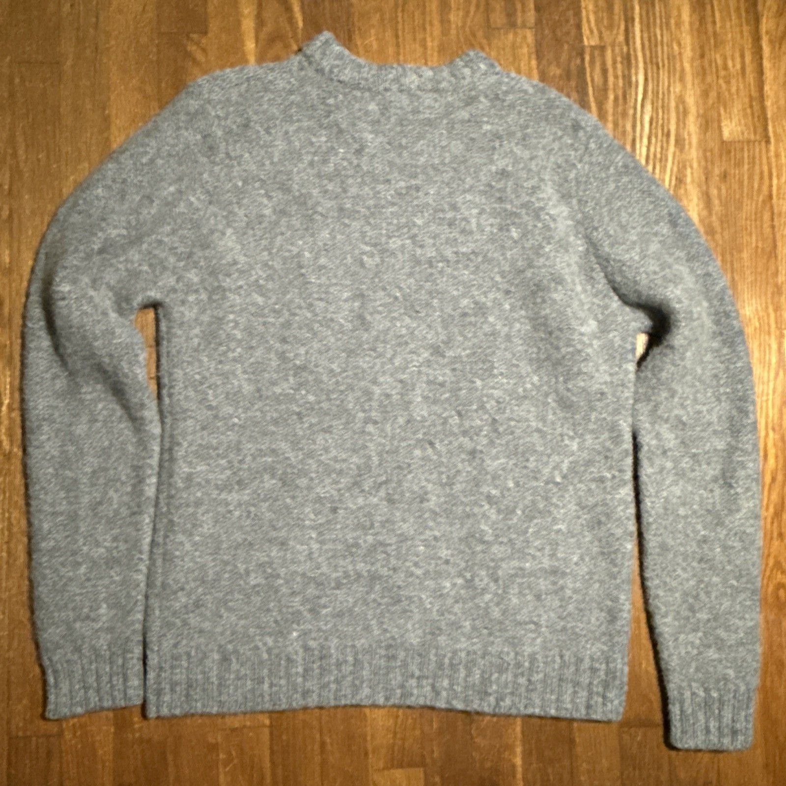 Men`s Basic Elements 100% Shetland Gray Heavy Woo… - image 3