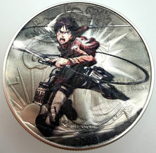 Attack of Titan anime - American Silver Eagle 1 oz .999 moneta dollaro d'argento regalo