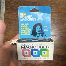 1-Box x 3 Sylvania Flash Cubes BLUE DOT MAGICUBES Camera 91242 Unopened Box