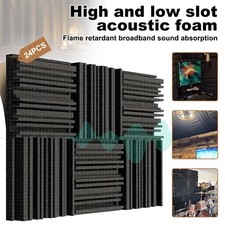 24X Black Thick Acoustic Foam