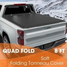 8ft Soft 4-fold Truck Bed Tonneau Cover For Chevy Silveradogmc Sierra 2010-2026 8ft Soft 4-fold Truck Bed Tonneau Cover For Chevy Silveradogmc Sierra 2010-2026