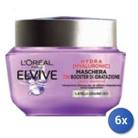 6X Set L’OréAl Paris Elvive Hydra Hyaluronic 72H Booster Maske 300