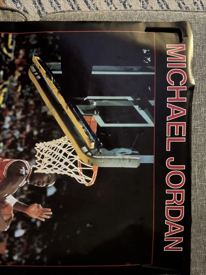 VINTAGE Michael Jordan Black Starline Inc Poster 1987 Chicago Bulls NBA 22x34" - Image 2 of 4