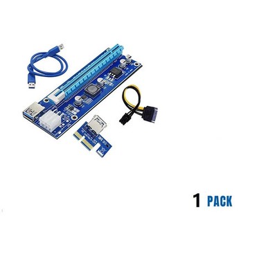 PCI-E 1x to 16x Powered USB 3.0 GPU Riser Extender Adapter Card VER 009S PLUS