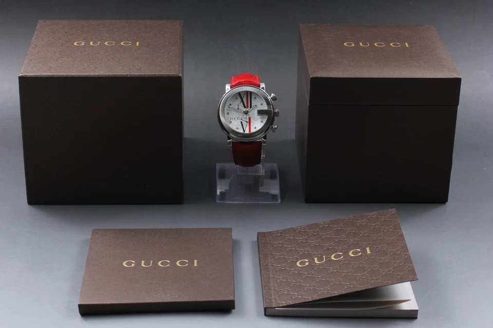 [Near Mint / Full Set] Gucci G‑Chrono 101M 9P Diamond Chronograph Qz Mens Watch - Image 2 of 4