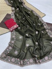 NEW SAREE BLOUSE NEW SARI INDIAN WEDDING DESIGNER BOLLYWOOD PAKISTANI PARTY WEAR