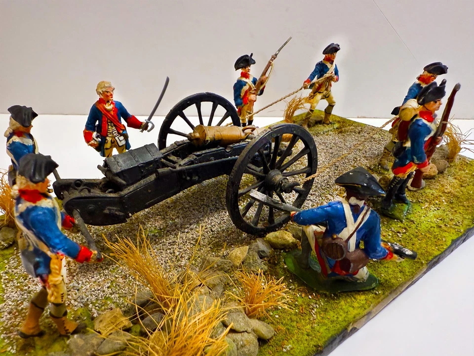 Miniaturas militares de la Revolución Americana General Henry Knox y tripulación de artillería Foto 2 de 2