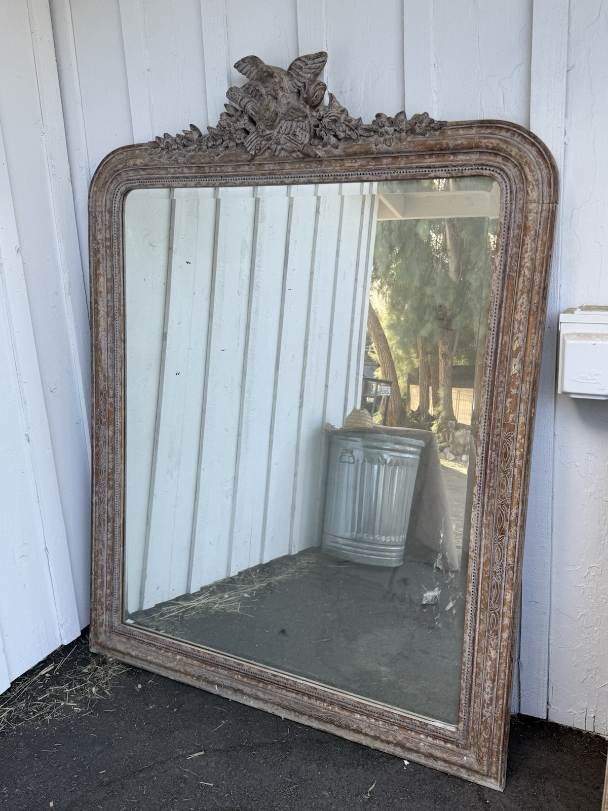 Antique 19th Century French Louis Philippe Style Gilt Mirror w/ Griffins