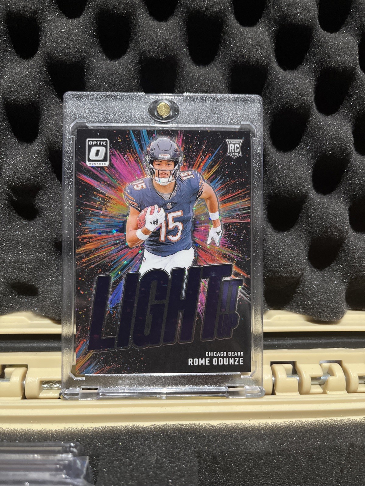 2024 Panini Donruss Optic - Light It Up Rome Odunze #10 Purple Stars /25 (RC)