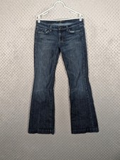 7 Seven For All Mankind Dojo Jeans Women's  29x32 Low Rise Flared 2000's Blue **