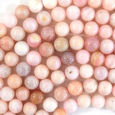 Natural Peruvian Pink Opal Round Beads Gemstone 15.5'' Strand 4mm 6mm 8mm 10mm S1