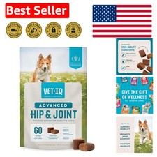 60 Count Chicken-Flavored Chews for Dog Joint Health with Glucosamine Omega 3s