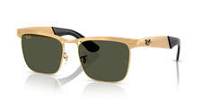 Gafas de sol Ray-Ban Wayfarer Deluxe Sandblasted Legend doradas/verdes 56 mm RB3875