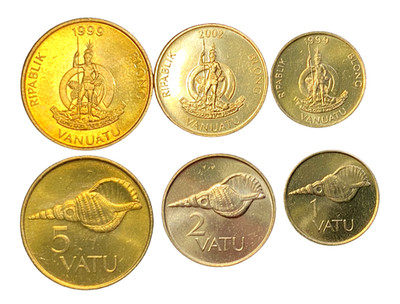Vanuatu 3 Coins Set 1, 2, 5 Vatu UNC World Coins
