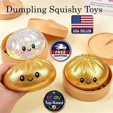 Mystery Squishy Bun Dumpling RARE GLITTER Limited Edition