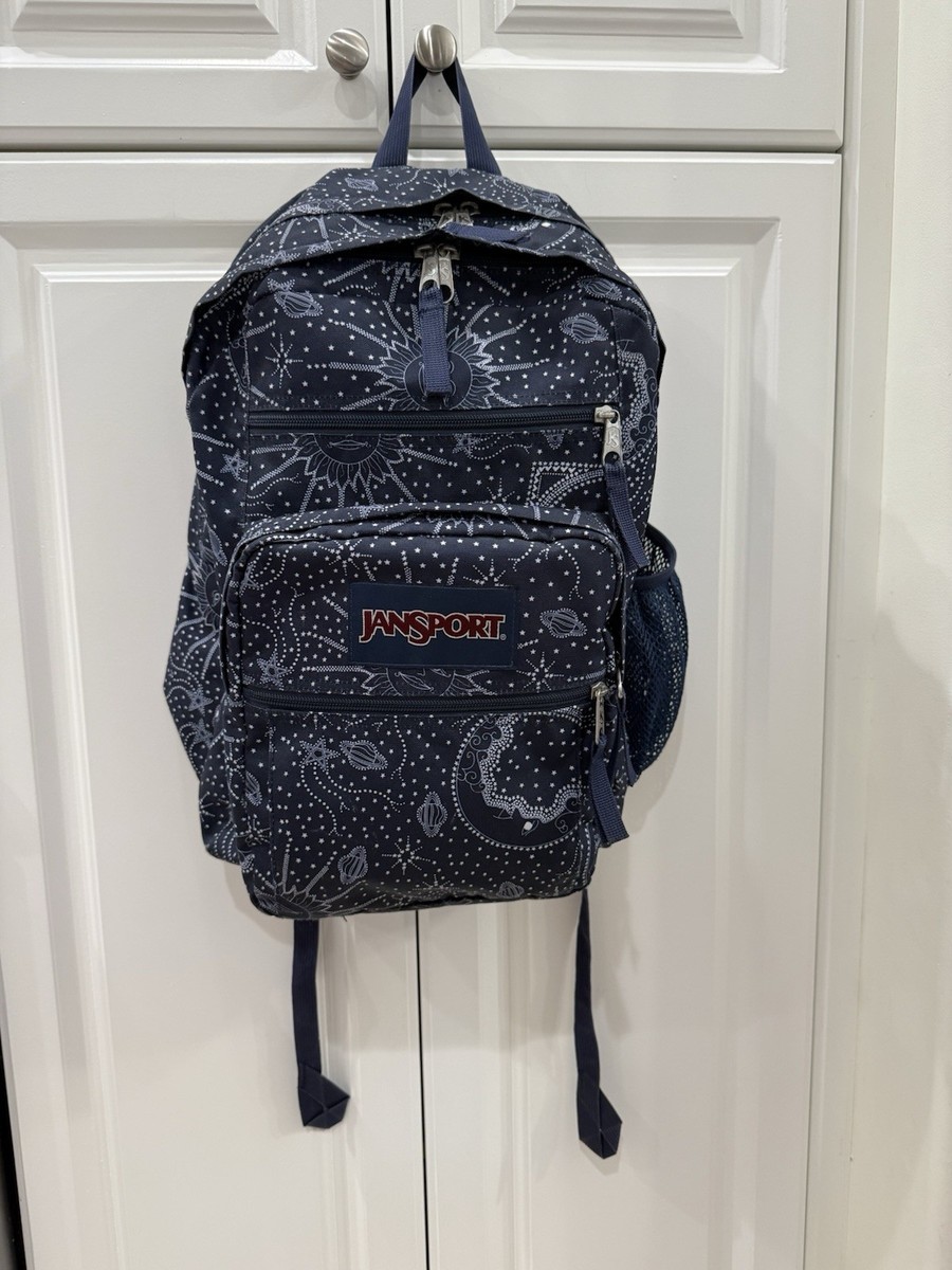 JanSport Big Student Backpack Navy Blue Star Map Celestial 34L | eBay