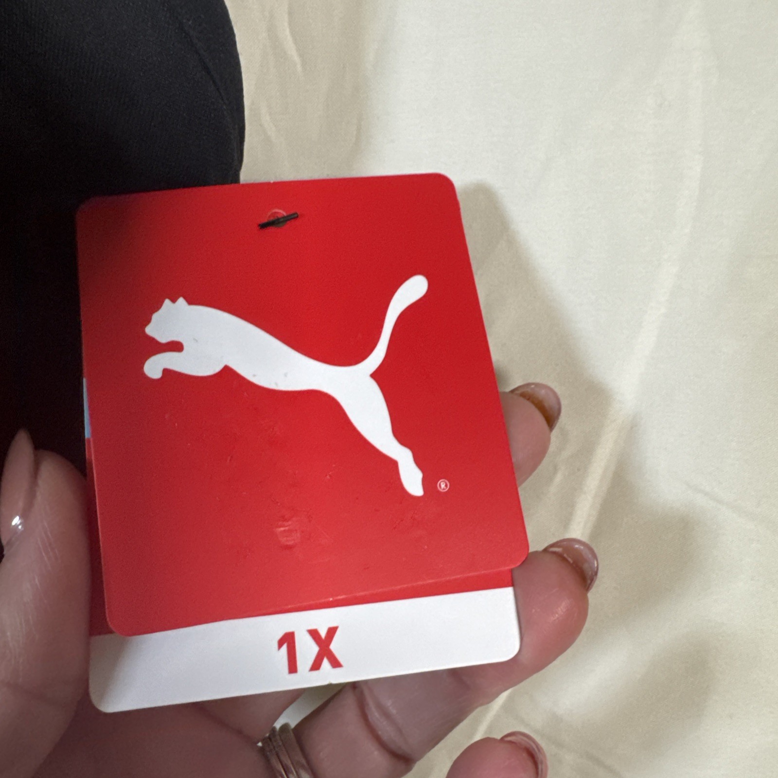 Puma Black Activewear Sport Bra Sleeveless Elastic Band Size 1X NWT thumbnail 2