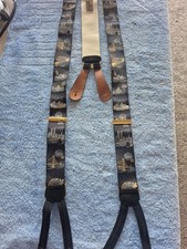 TRAFALGAR Limited Edition Y2K 2000 New Year World Landmark Suspenders Silk