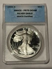 1991-S American Silver Eagle $1 ANACS PR70 DCAM Problem Free