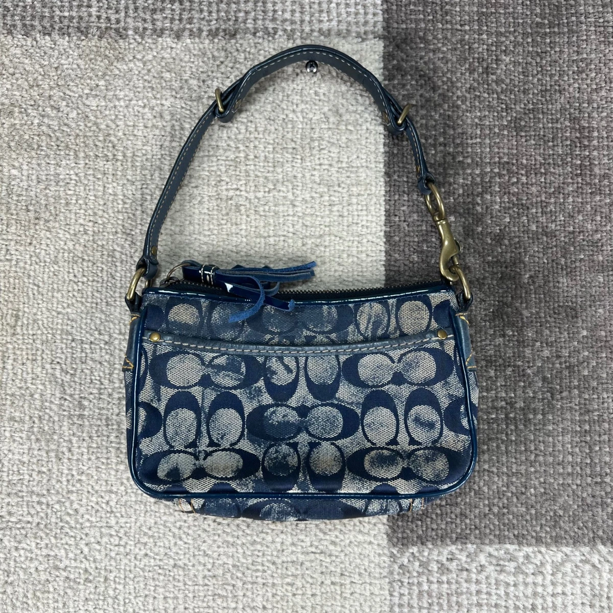 Coach Striped Denim Exterior Bags & Handbags for Women for sale | eBay