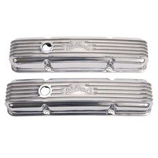 Edelbrock 4143 Aluminum Valve Cover Set Polished Small Block Fits Chevy