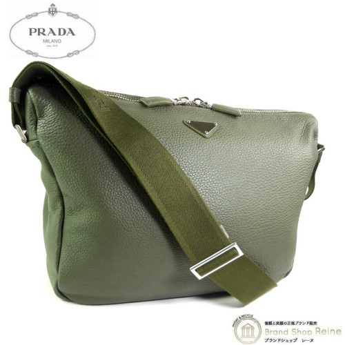 PRADA vitello daino leather crossbody shoulder messenger bag 2VH185 LODEN men s