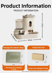 Alimentation automatique pour chiens et chats Bol avec fontaine d'eau Grande capacité Pet Food