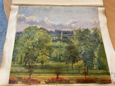 1873 HOUGHTON SUSSEX ORIGINAL AQUARELL GEMÄLDE WIE ABGEBILDET