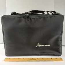 Vintage Cassette Case Musicmovers Double Sided Zip Around Black Shoulder Strap