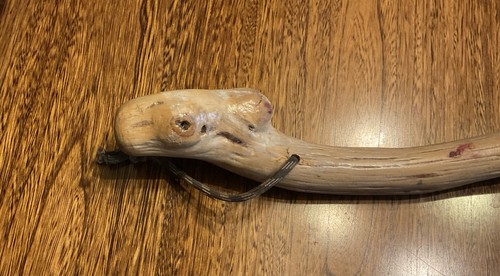 Hand Carved Cedar Walking Stick/cane 37” H (Resembles A Snake) - Picture 3 of 3