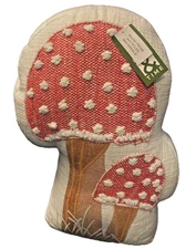 Mushroom Shaped Embroidered Throw Pillow-JoAnn Fabrics NWT 15.5 in X 8in