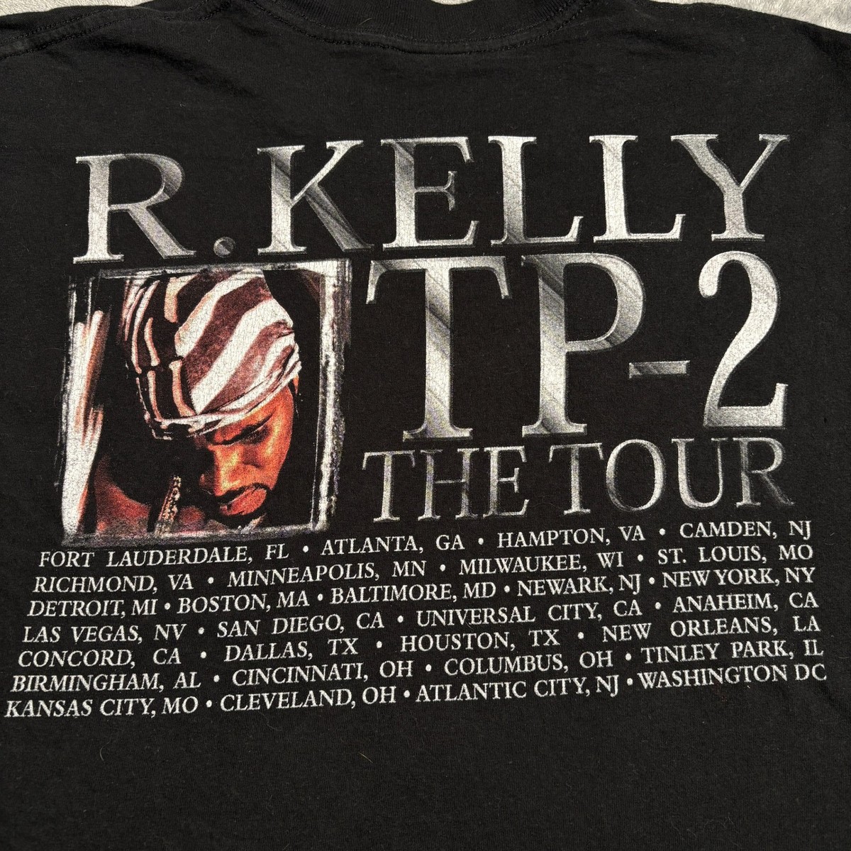 R. KELLY The Buffet Tour Tシャツ Vintage 2001 R. Kelly TP-2.COM The Tour T-Shirt Mens Large Black
