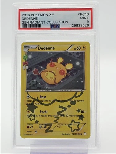 DEDENNE 2016 POKEMON XY GENERATIONS RADIANT COLLECTION RC10/RC32 PSA 9 Q6438