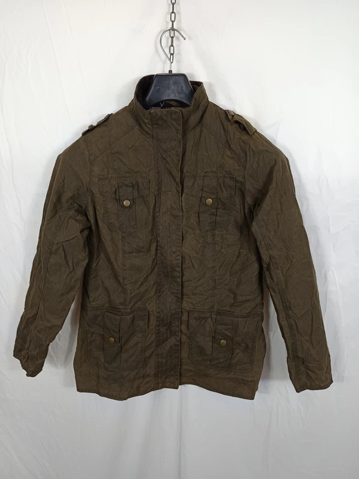 BARBOUR DEFENCE Wax Jacket Giubbotto CERATO Giacca Tg Uk: 12 - Italia: 44 Donna - Immagine 3 di 4