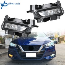 For 2020-2021 Nissan Versa Bumper Fog Lights Lamps Chrome Wbezelharness Kits