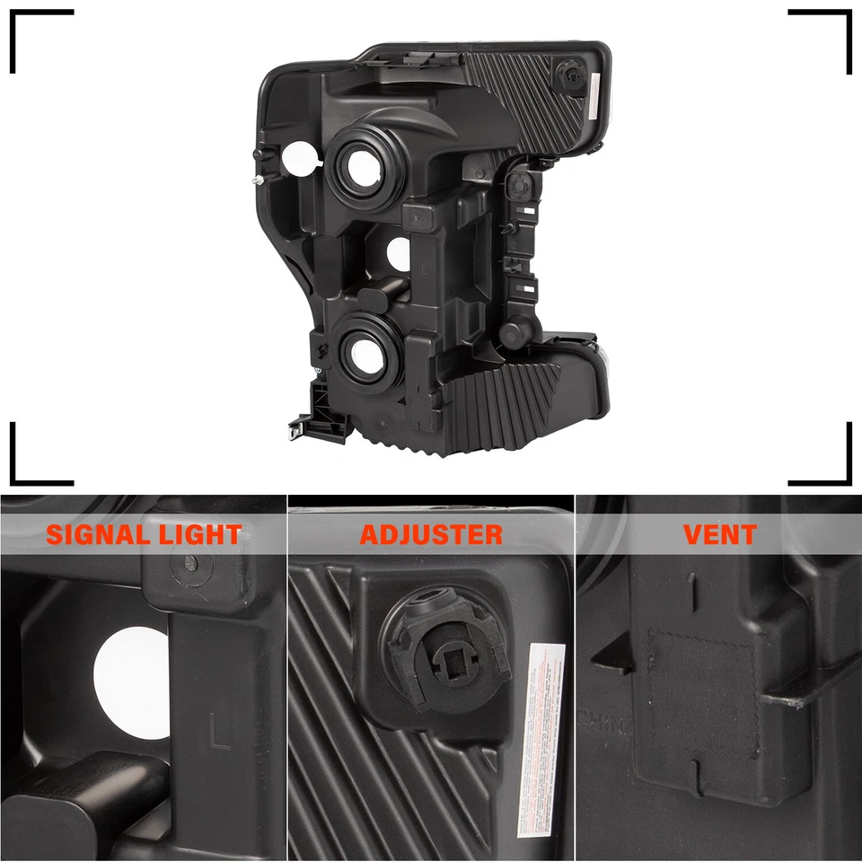 Par de faros cromados para Ford F250 F350 F450 F550 Super Duty 2017-2019 Foto 4 de 4