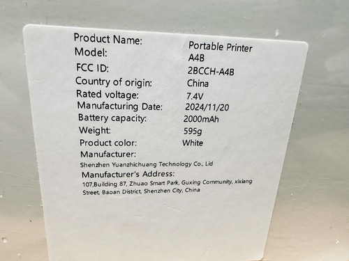 Darkant Portable Thermal Printer Wireless for Travel, Inkless Compact Printer A4 - Afbeelding 4 van 5