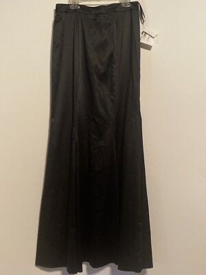 Speechless Womens Black Long Silky Maxi Skirt Fit n Flare Bottom Juniors Size 7 