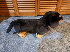 Melissa And Doug 19" Realistic Plush Black Dachshund Weiner Dog Toy