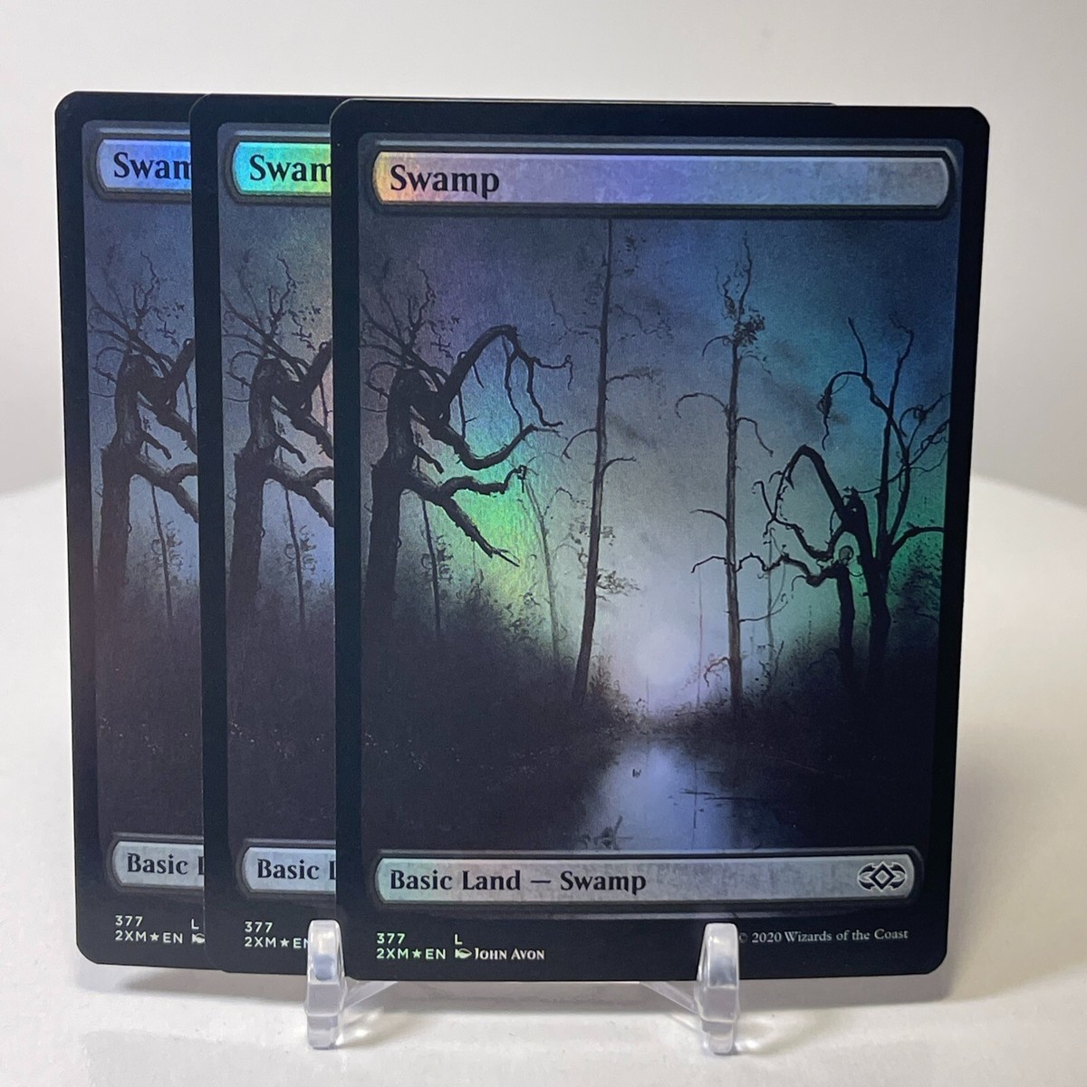 Magic Gathering-MTG-Full Art Swamp-Double Masters-John Avon-PACK