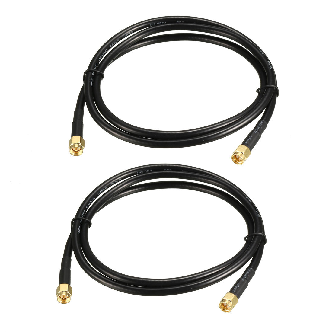 Antenna Extension Cable SMA Male to SMA Male Coaxial Cable RG58 50 Ohm 3 ft 2pcs