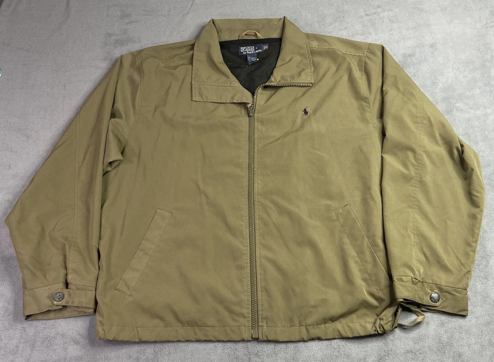 VETEMENTS Giacca a vento Polo Ralph Lauren uomo XL kaki bi swing foderata in rete outdoor