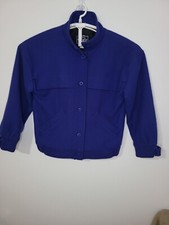 Vintage Woolrich Womens Medium Blue Wool Jacket 16138